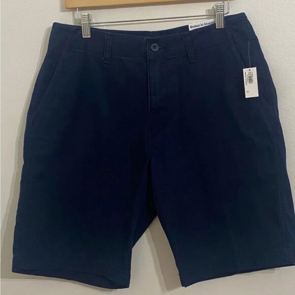 NWT OLD NAVY Shorts Chino Size 33 Navy Broken In Straight Adult - Picture 3 of 10